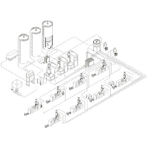 Central conveying system